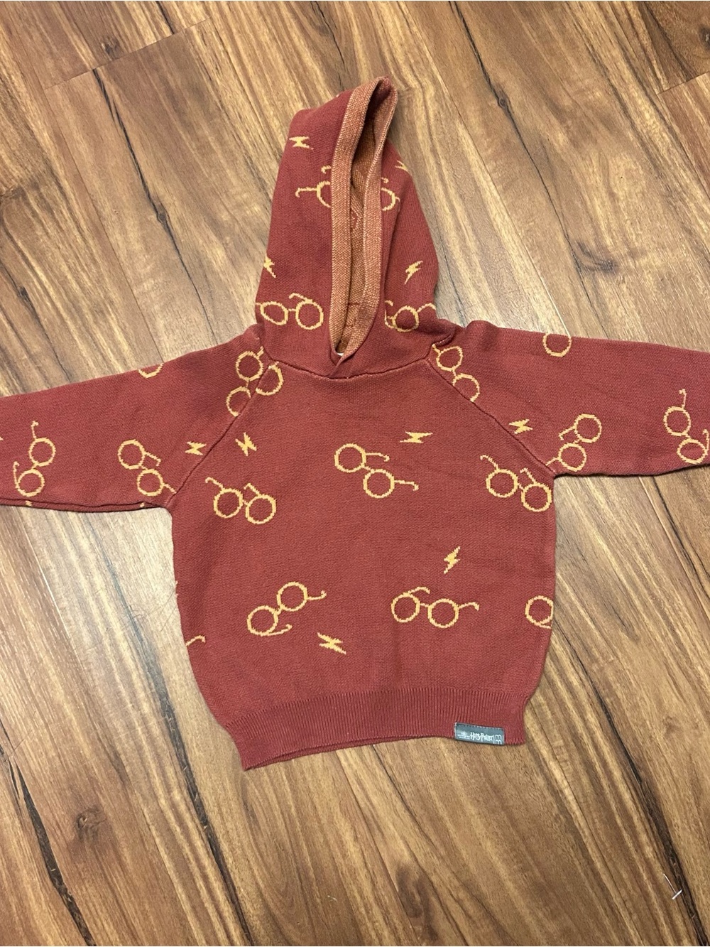 Harry Potter Toddler Knit Sweater 2t Hoodie Round Glasses